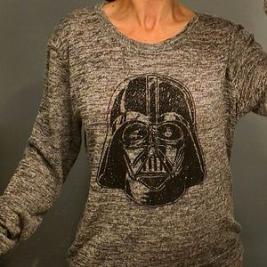 4/$10 Star Wars Darth Vader sparkle grey sweater Large